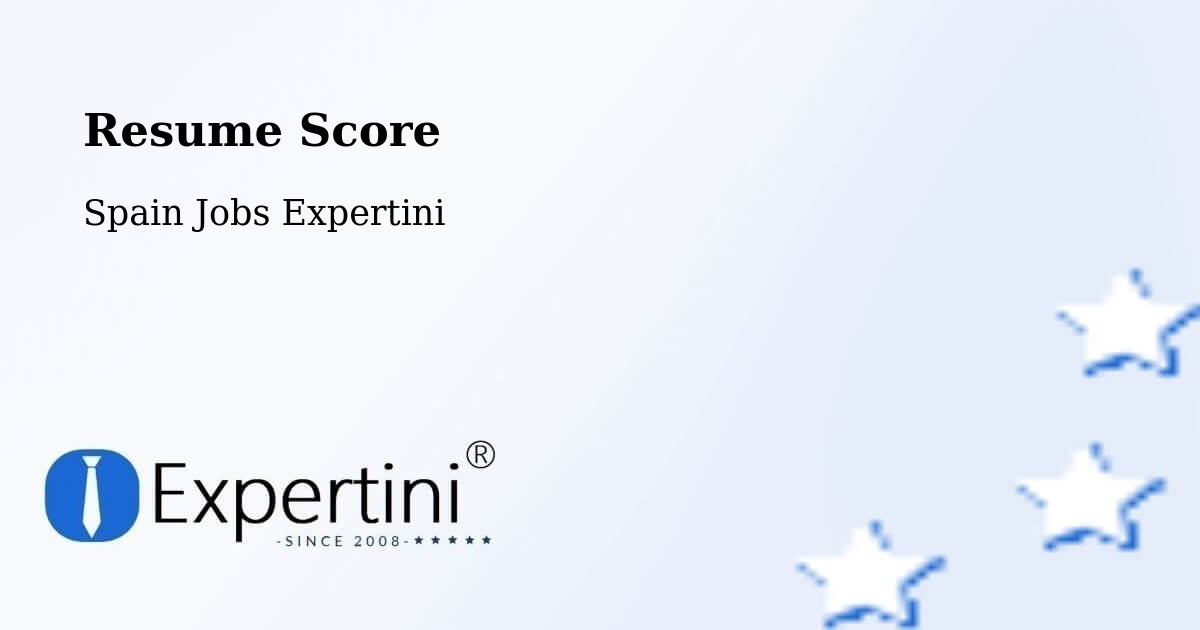 Resume Score & Job Description Match Tool – Cájar - Spain Jobs Expertini